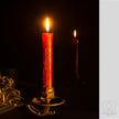 Red Candle, 19cm x 1.7cm, Pillar candles unscented