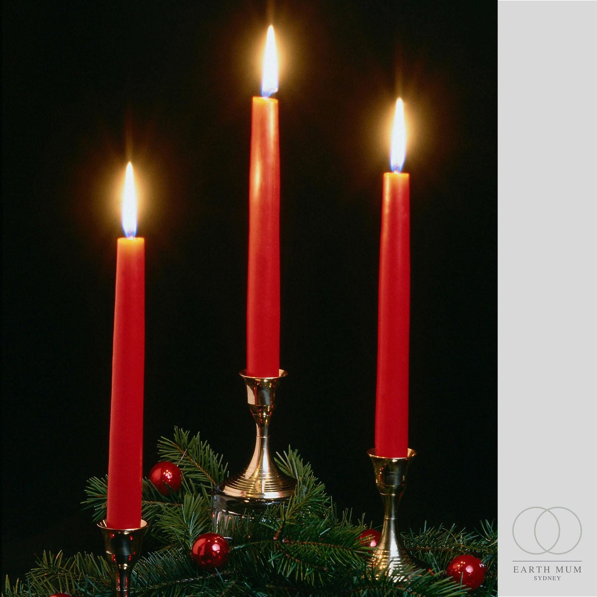 Red Candle, 19cm x 1.7cm, Pillar candles unscented