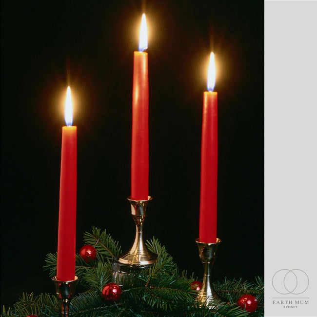 Red Candle, 19cm x 1.7cm, Pillar candles unscented